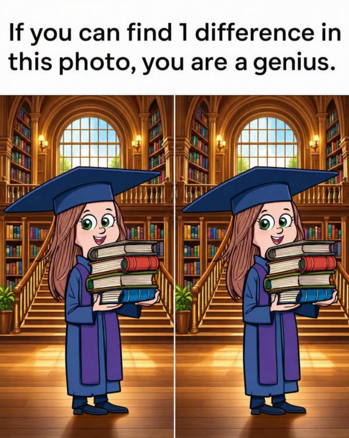 Color Grad Portrait Can You Spot the Hidden Difference in This Graduate’s Library Photo ...